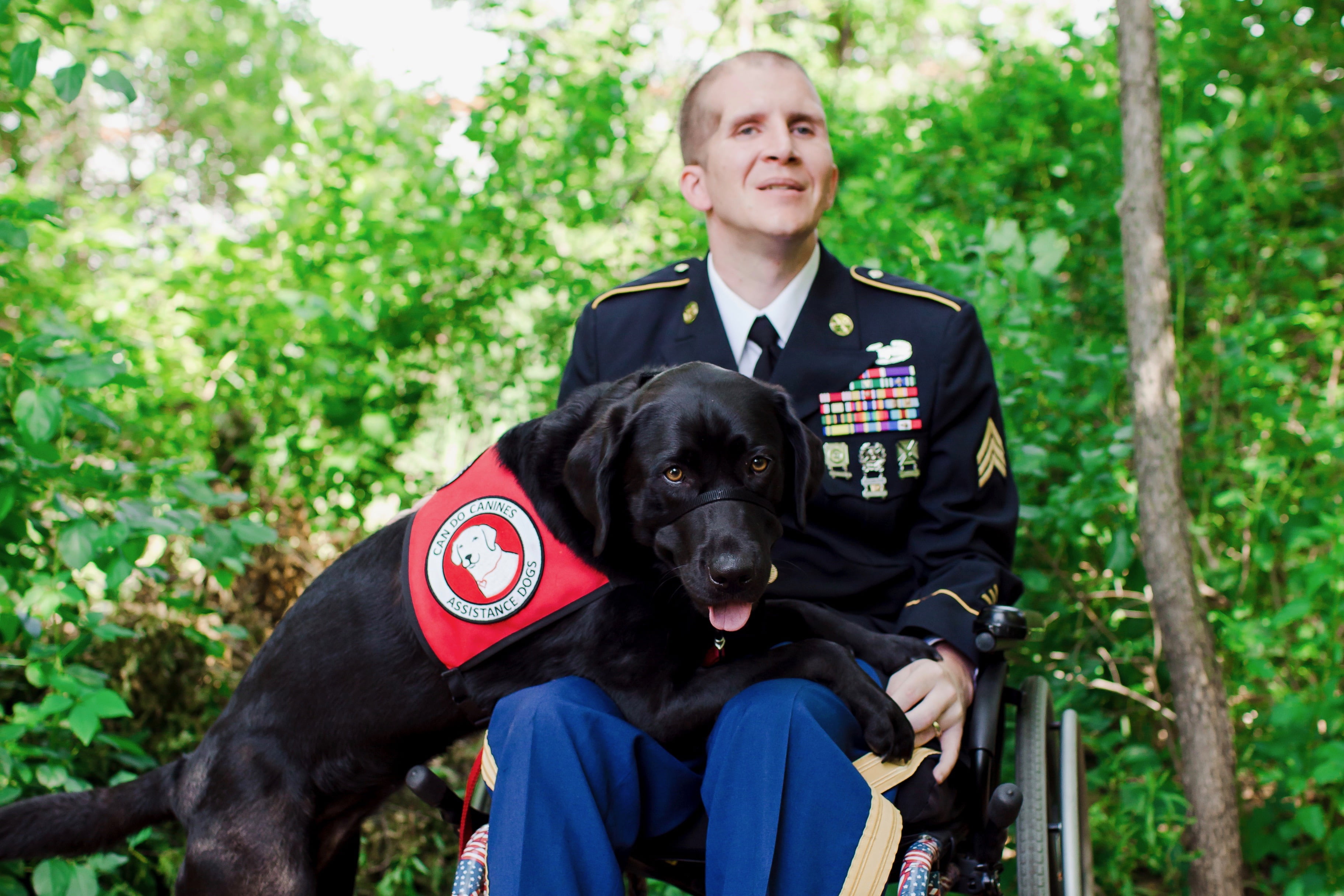 Veteran with Service Dog