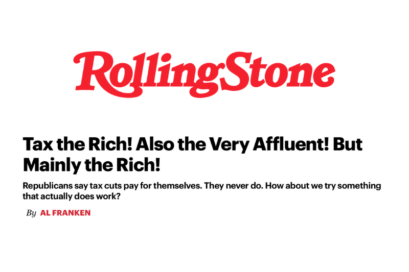 Tax the Rich! Also the Very Affluent! But Mainly the Rich!